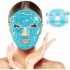 Gélová maska na tvár a oči – chladiaca aj hrejivá, zelená (Relax a úľava pre unavené oči a pleť)