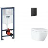 Grohe Rapid SL - Set predstenovej inštalácie, klozetu, dosky SoftClose a tlačidla Even, Triple Vortex, phantom black SANI11BB5116