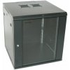 XtendLan 15U/600x600, na stenu, jednodielny, sklenené dvere (WS-15U-66-BLACK)