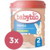 3x BABYBIO PRIMEA 2 dojčenské bio mlieko 800 g