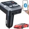 Transmitter s 2x USB-C nabíjačkou (FM Bluetooth transmiter do auta s MP3 prehrávačom, 2× USB-C, SD karta, Bluetooth 5.3, 12V)