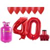 HeliumKing Hélium párty set na 40. narodeniny s červenými balónmi