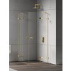 New Trendy Eventa Gold Shine sprchovací kút 110x90 cm štvorcová zlatá lesklé/priehľadné sklo EXK-4757