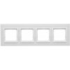KONTAKT-SIMON S.A. Rámček 4 násobný sklenený biely 96x305x10mm
