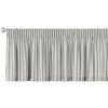 Dekoria Krátky záves na riasiacej páske, sivo-biele prúžky, 130 x 40 cm, Quadro, 136-12