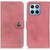 Peňaženkové puzdro Hovädzia koža KHAZNEH na Honor X8 5G/X6 - Ružová