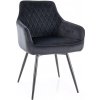 Textilomanie Jedálenská stolička MARLO VELVET čierna