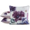 Eurofirany ová obliečka na vankúš VELVET 124 fialková a lemovaním na okrajoch fialová Zamat 45x45 cm