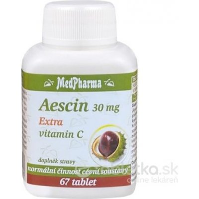 MedPharma Aescin 30mg Extra vitamín C 67tbl