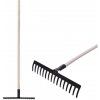 Hrable záhradne Strend Pro Premium R-606, 16 zubé, kované, drevená násada