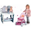 Set zdravotnícky pult pre lekára Baby Care Center Smoby so športovým kočíkom