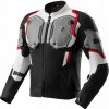 REBELHORN BORG II BLACK GREY RED PÁNSKA TEXTILNÁ MOTOCYKLOVÁ BUNDA ŠEDÁ