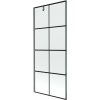 Mexen Next vanová zástena 1-krídlová 80 x 150 cm, čierny vzor, gun gray brúsený - 895-080-000-00-77-66