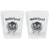 CurePink Sklenice na whisky Motörhead Logo set 2 kusů KKLWGMH1 250 ml