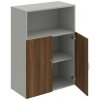 Hobis Policová skriňa Drive, 80x111x42 cm, orech/sivá