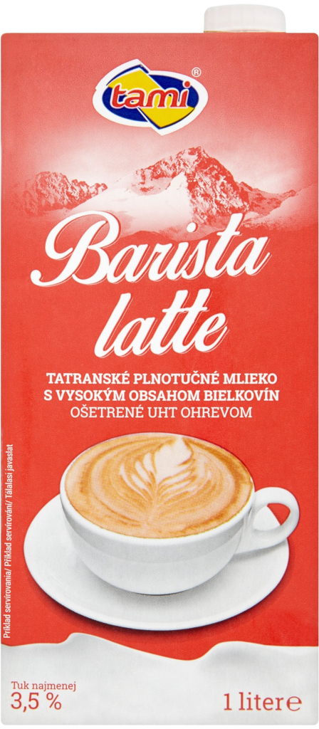 Tami Barista latte tatranské plnotučné mlieko s vysokým obsahom bielkovín 1  l od 1,15 € - Heureka.sk
