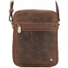 Značková pánska kožená taška cez rameno KT171 hnedá
