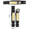 NEDES FL05R LED nabíjacie svietidlo 3v1, 3W, 200lm, IP44, nastaviteľné, batéria, čierna