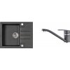Granitový drez s batériou ALVEUS Rock 30 Carbon 91 595x475 mm + batéria Nina SETA042