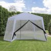 Outsunny Outsunny Záhradný altánok s moskytiérou, 3 x 3 x 2,5 m