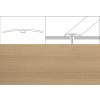 Prechodové lišty narážacie, šírka 4 cm x dĺžka 270 cm - Dub nature, EU-0586 + cena za 1 ks