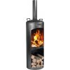 CookKing Faro záhradný krb 40 x 40 x 158 cm čierny