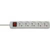Brennenstuhl Eco-Line zásuvková lišta s vypínačom 5 násobná biela 3m H05VV-F 3G1,5 1152311325