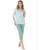 LEVEZA (M-Max) Dámske pyžamo Zanna1484 1-sv.zelená M