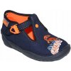 Befado detské papuče Sponky modré veľkosť 18