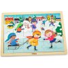 Viga Drevené puzzle Zima, 24 dielikov