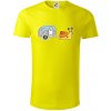 Slimačí obytňák - Tričko z organickej bavlny - 3XL ( Citrónová )