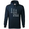 Šachové figúrky kreslené - Mikina pánska Cape s kapucňou - 5XL ( Tmavomodrá (veľmi tmavá - skoro čierna) )