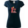 I love basketball - Dámske tričko Pure - XL ( Tmavomodrá (veľmi tmavá - skoro čierna) )