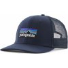 Šiltovka Patagonia P-6 Logo Trucker Hat Farba: modrá/sivá