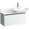 Laufen Základná skrinka pod umývadlo 76,9 cm, biela matná - tmavý hliníkový držiak H4030031102601