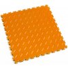 Oranžová PVC vinylová záťažová dlažba Fortelock Industry Ultra (diamant) - dĺžka 51 cm, šírka 51 cm, výška 1 cm