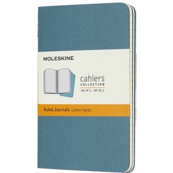 Moleskine zošity linajkové tmavotyrkysové S 3ks 1balenie