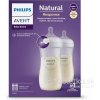 Avent flaša Natural Response priehľadná cumlík pre podporu rytmu pitia 330 ml 2 ks