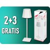 LED line® stolná lampa TAZA 3,5W, 400lm, CCT, IP54, nabíjateľná, 2x2000mAh, biela, 2+3 zadarmo! [203846]