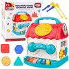 LEAN Toys Vzdelávacia kocka Domček Interaktívna hrkálka Zvuková triedička Farebné