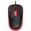 Myš drôtová, Genius DX-123, čierno-červená, optická, 1200DPI 31010033406