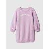 GAP Baby mikinové šaty s logom Ružová 5YRS Ružová Ružová