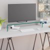 TV stolek / podstavec na monitor čiré sklo 80x30x13 cm Čirá 244129