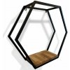 Nástenná polica LOFT hexagon dubová 60cm