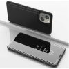 Knižkové puzdro Electroplating Mirror na iPhone 13 Mini - Čierna