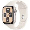 Apple Watch SE (2024) GPS 44mm Hviezdne biele hliníkové telo - Hviezdne biely športový remienok S/M / 140-190 mm