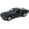 Welly Kovový model 1969 Ford Mustang Boss 429 čierny well24067n 1:24