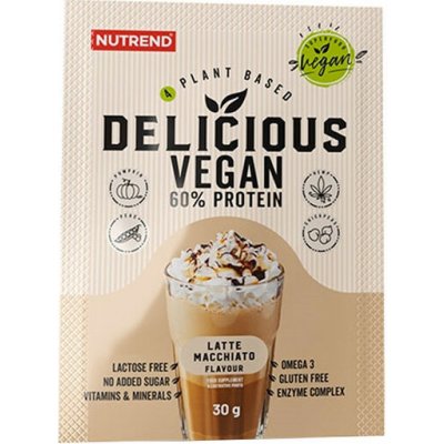 Nutrend Delicious Vegan protein 450g - čokoláda, lískový oříšek