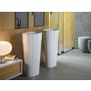 Besco UNIQA GLAM Umývadlo voľne stojace 32x46x84cm liaty mramor, Strieborná KEUNIVSGLAM02
