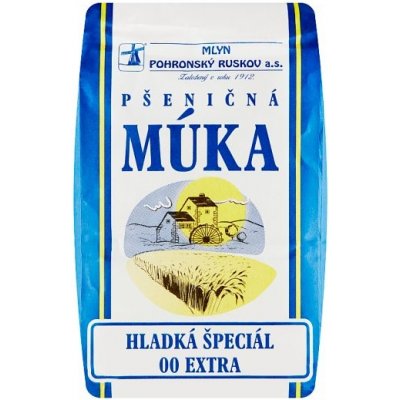 Mlyn Pohronský Ruskov Pšeničná múka hladká špeciál 00 extra 1 kg